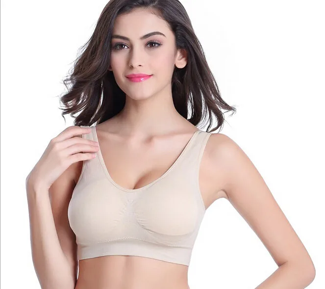 Free shipping gather no rims yoga underwear sports bra shock running large size girl vest Seamless Bra B2 |