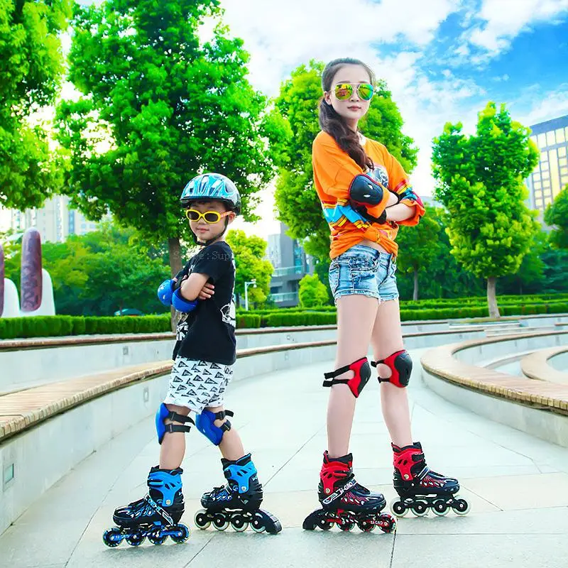 Скейт детская полный набор роликовые коньки Катание на роликах 3 мальчиков 5 6