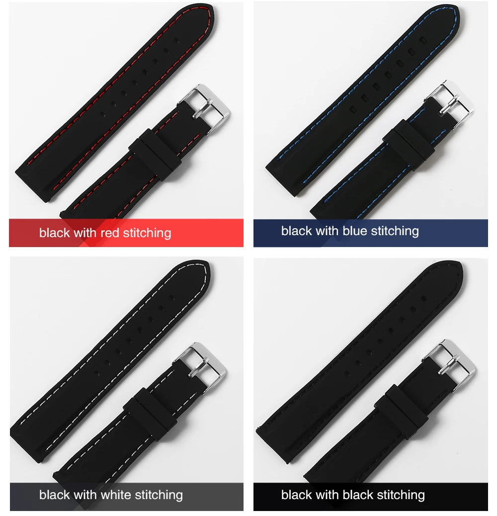 18 мм 20 мм 22 мм силиконовый ремешок резиновый ремешок для часов Seiko 5 SRP SKX007 ProPex PADI Casio Edifice часы браслет спортивный человек
