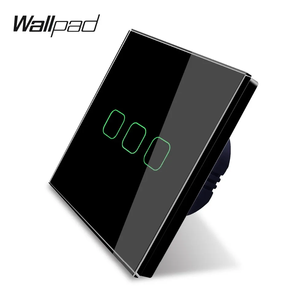 Стеклянная панель Wallpad K3 сенсорный выключатель 3 клавиши 1 способ емкостный 4