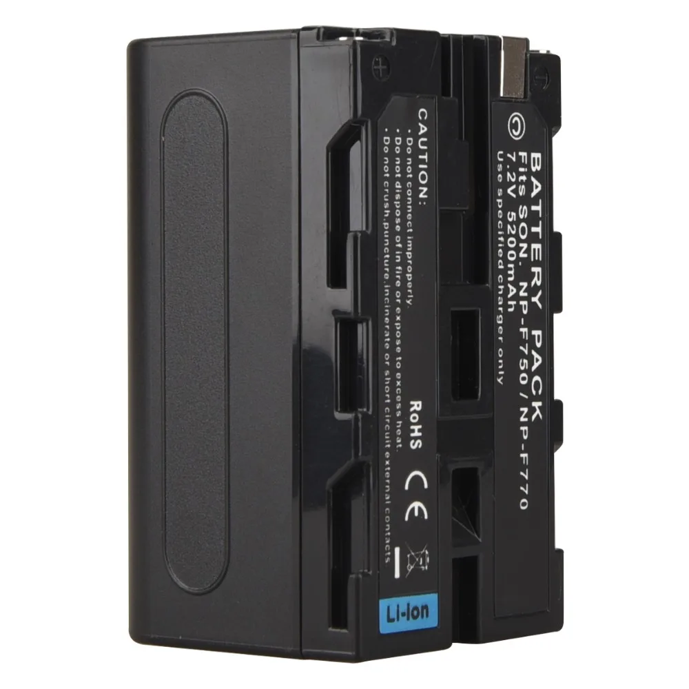 1 шт Высокое Ёмкость 5200 мА/ч, NP-F770 NP-F750 NP F770 np f750 NPF770 750 Батарея для sony NP-F770 NP-F750 F960 F970 Камера Батарея