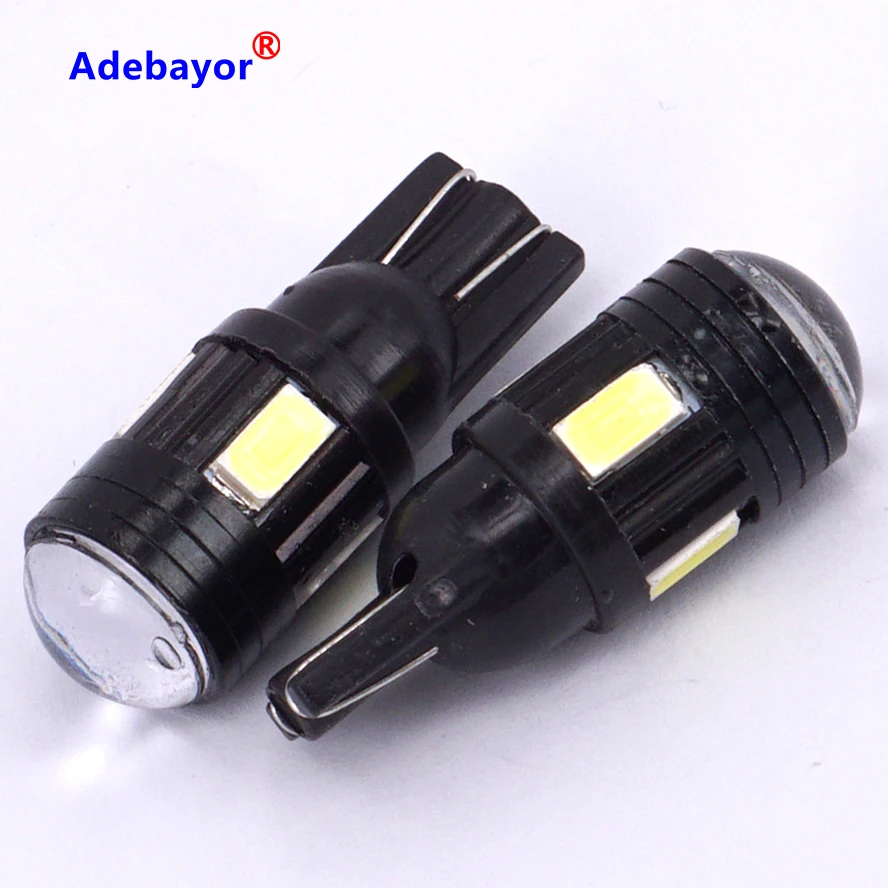 2 X T10 6 SMD 5630 Высокая мощность 3 Вт супер яркий широкий индикатор приборной лампы 194