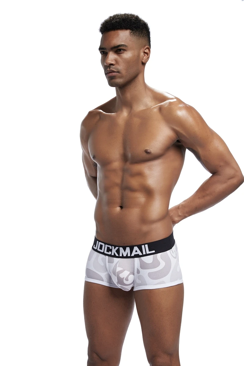 JOCKMAIL нижнее белье мужские боксеры камуфляж хлопок сексуальные мужские комфортные трусики из «дышащей» ткани трусы мужские боксеры мягкие трусы