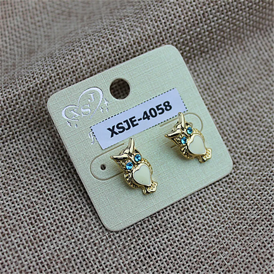 Женские серьги в форме сердца (сова) желтые яркие и милые украшения для дня