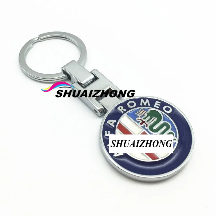 1pcs Keychain 1 шт. Sportiva Quatrefoil Green Delta Автомобильная боковая наклейка с задним багажником наклейка для украшения интерьера автомобиля Наклейка для Alfa Romeo - Название цвета: 1pcs Keychain