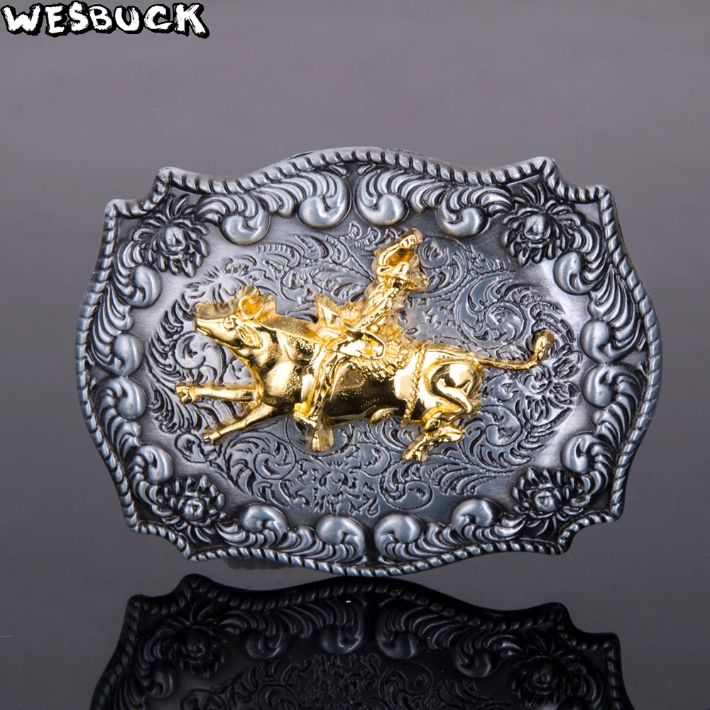 WesBuck бренд золотой орел пряжки ремня для Для мужчин женщин животное Western Buckles