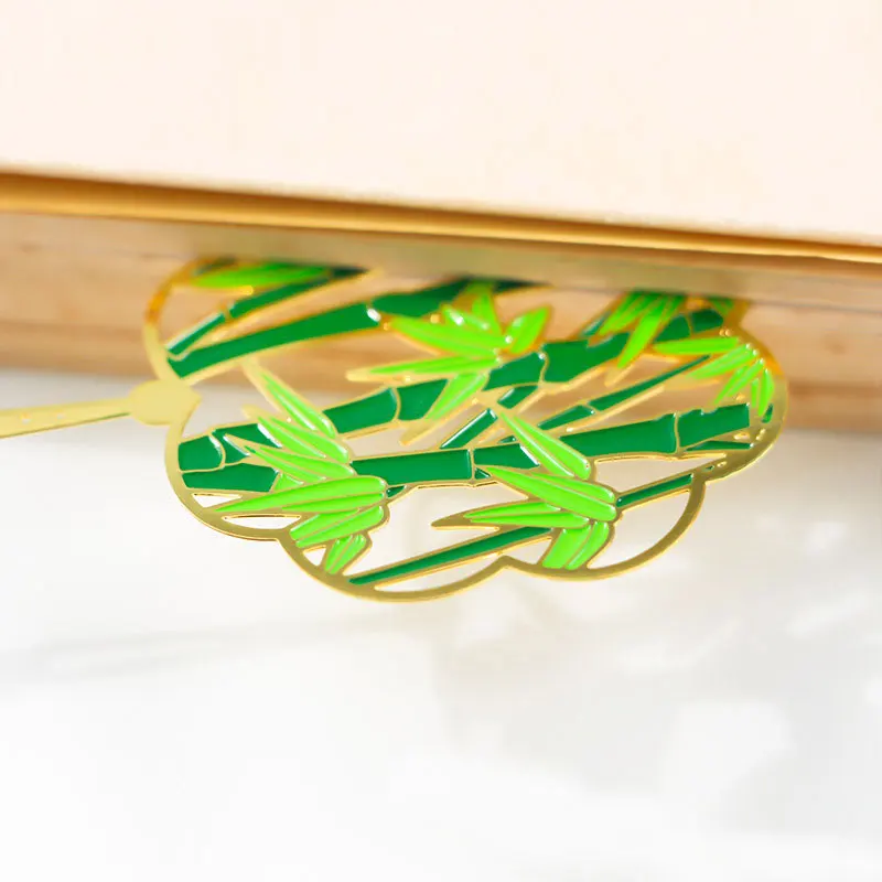 Металлическая Закладка веерообразная панда маленькие портативные шикарные