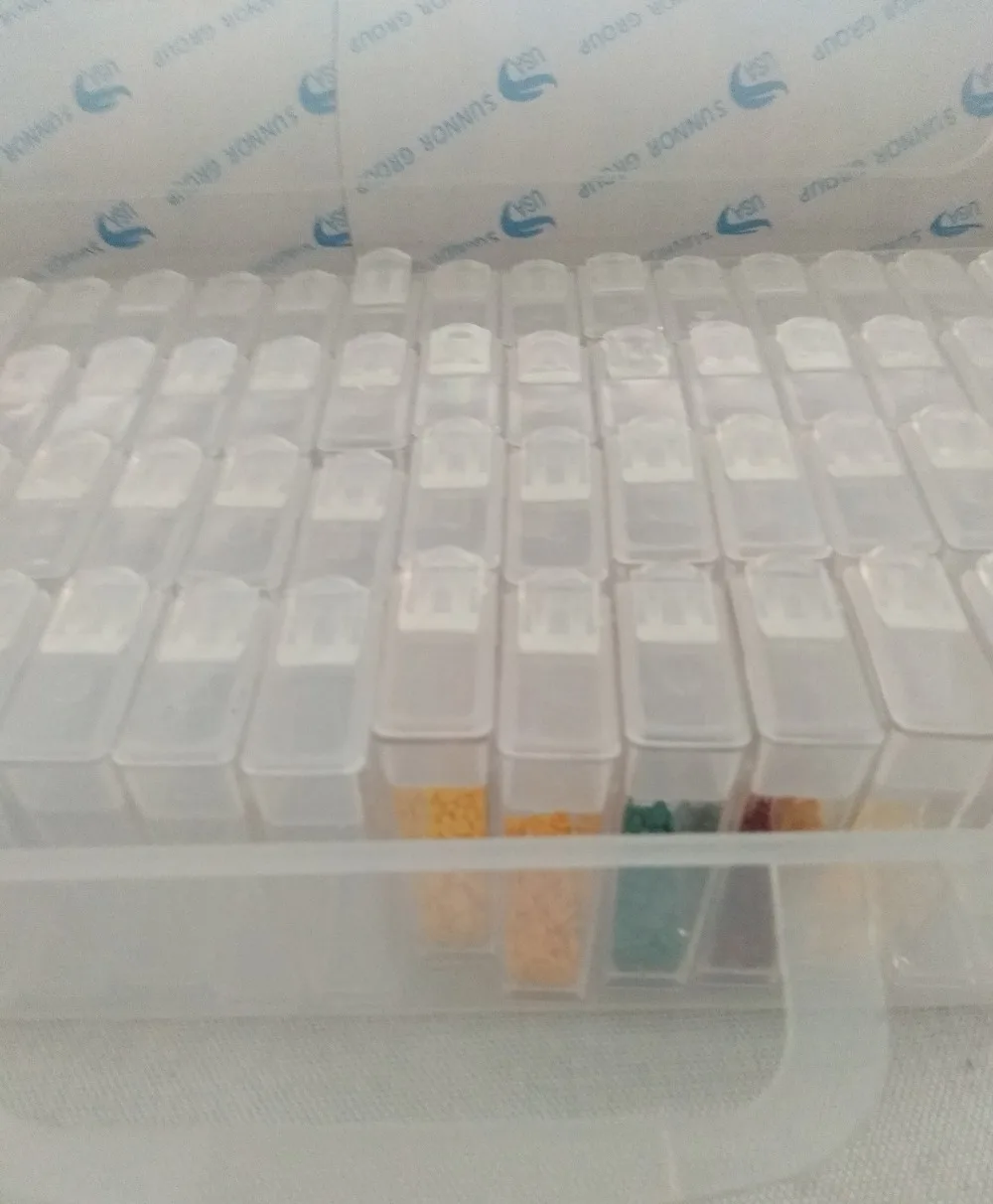 64 шт. пластиковая Алмазная картина для хранения украшений коробка бусин