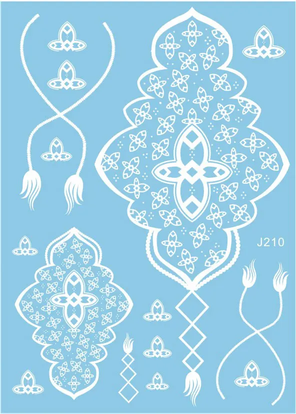 Сексуальные ювелирные изделия для боди арта с белыми чернилами татуировка хной