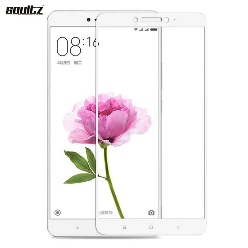 Ультратонкое закаленное стекло Soultz для Xiaomi MI Max 2 полное покрытие защита экрана 9 H