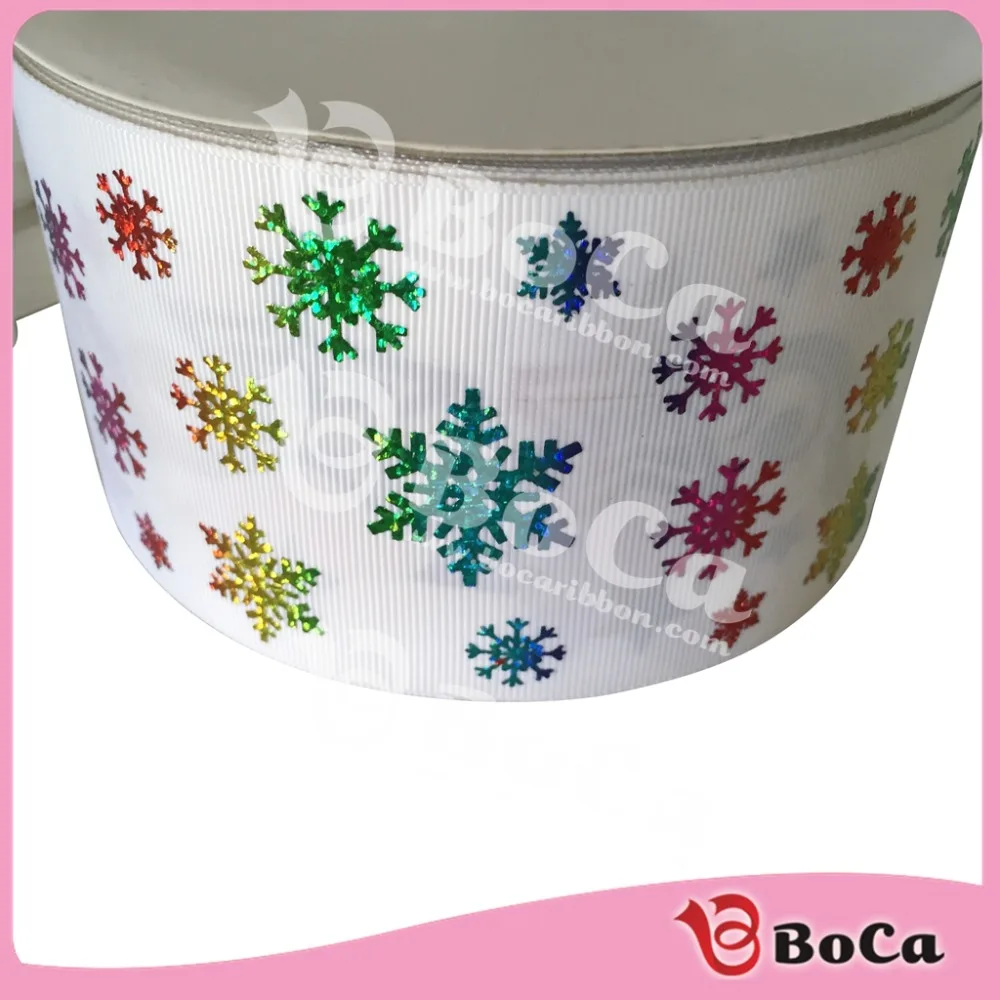 Горячая Распродажа 75 мм черная/белая с снежинками голограмма фольга корсажная