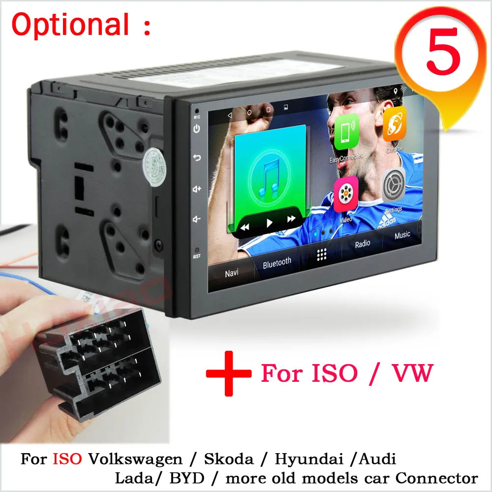 2 din Android 7,1 четырехъядерный радио gps Мультимедиа Навигация Аудио для Nissan VW BYD TOYOTA ISO HD 7 дюймов 2din автомобильный dvd-плеер - Цвет: A3301 ISO
