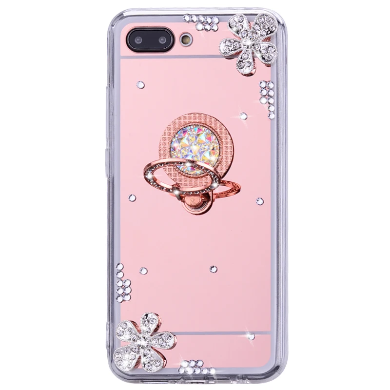 Зеркало Bling держатель чехол для huawei P20 Lite Honor 7C 7A Pro Y5 Y9 Y7 Y6 Prime Honor 8X 8A 20 10 i 9 Lite P Smart Z