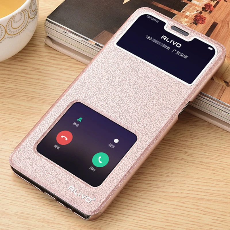Для OPPO A3S чехол OPPOA3S с окошком для просмотра откидная подставка PC чехол для OPPO A3S AX5S чехол ответ из искусственной кожи A 3S для Oppo A5 A33 Neo7