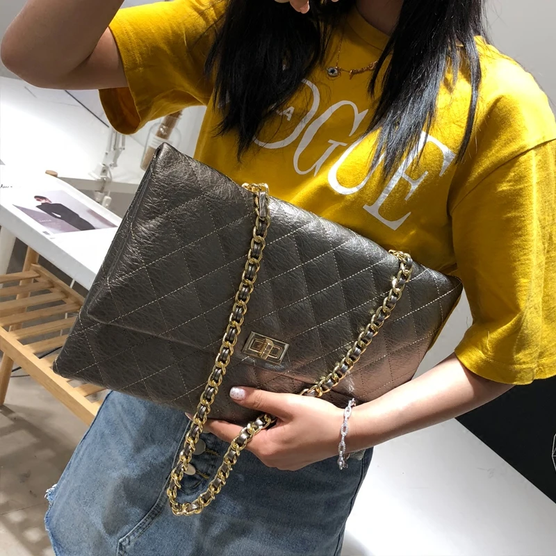 Женская сумка-мессенджер из ПУ кожи сумка через плечо в клетку с бриллиантами |