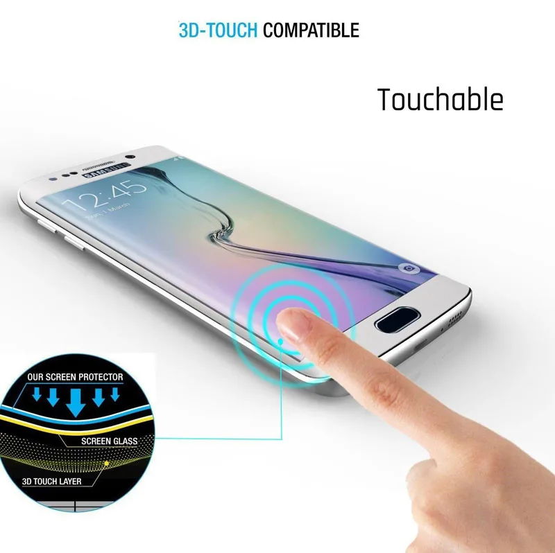 ShuiCaoRen для Samsung Galaxy S7 Edge закаленное стекло 9H 3D полное покрытие экрана