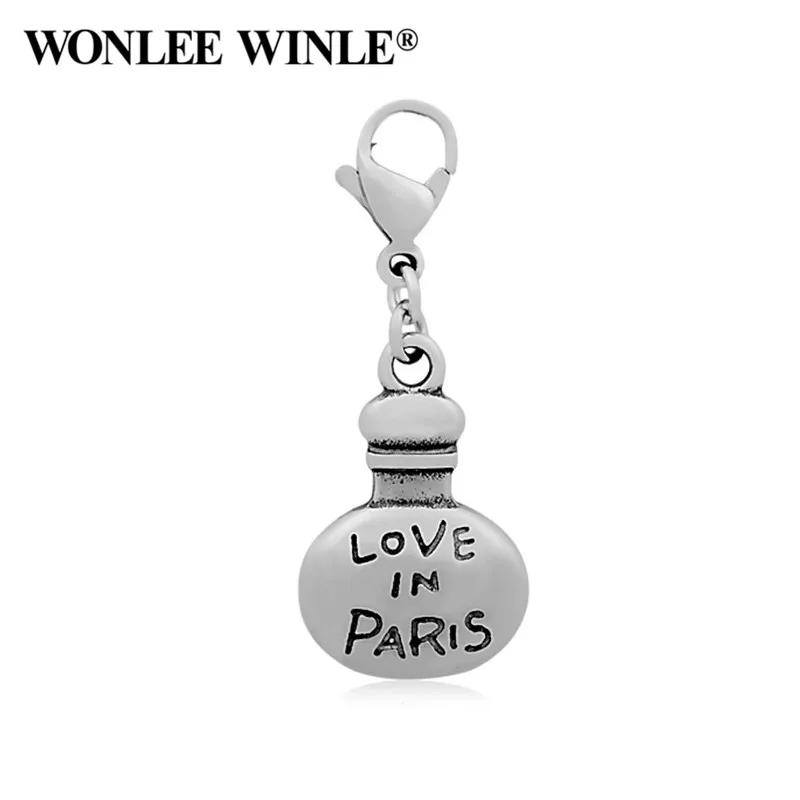 Wonlee Winle Love in Парижский Парфюм Бутылка подвески из нержавеющей стали застежка