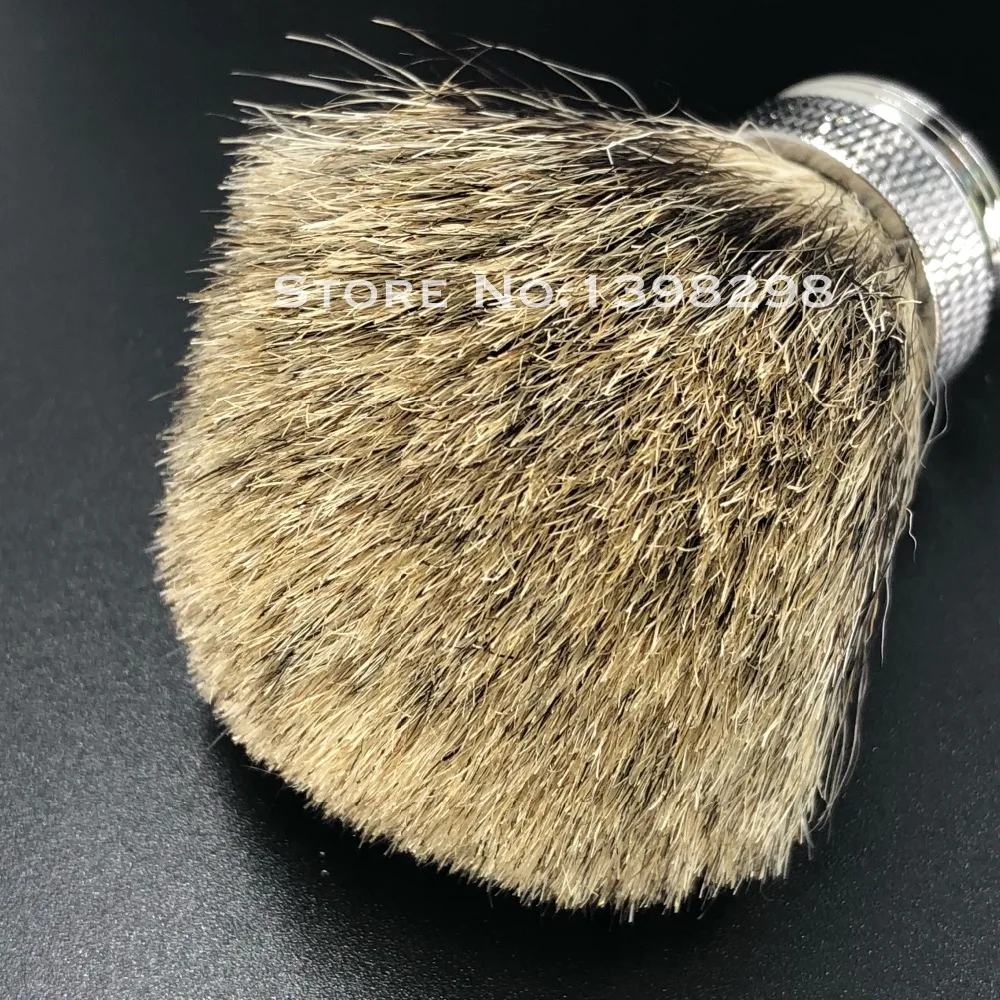 Дорожная кисть для бритья CSB Knot 20 мм Алюминиевая Матовая Хромированная ручка