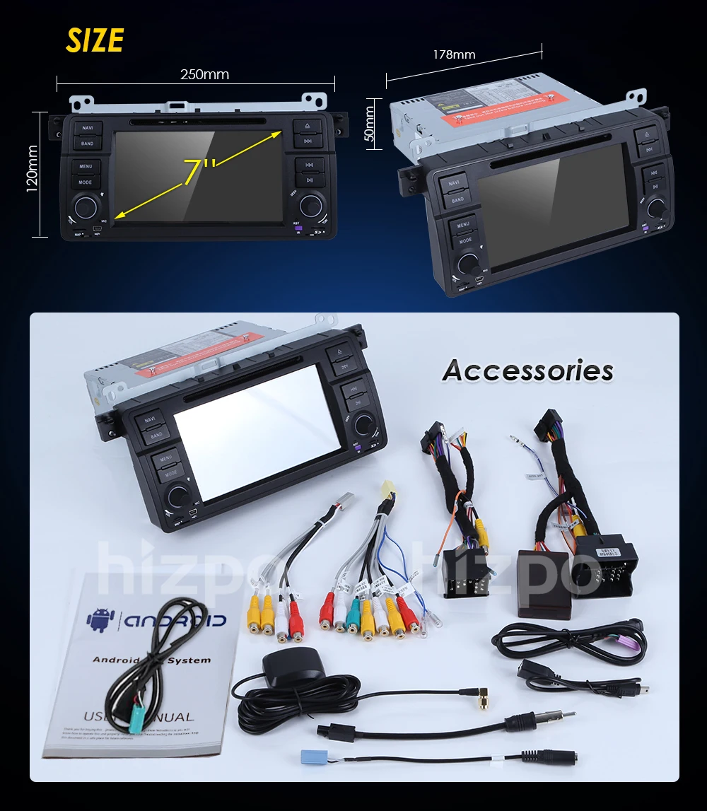 Android 8 0 1Din gps Авторадио DVD плеер для BMW E46 M3 мультимедиа навигация головное