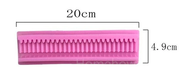 HOMEHOW 1 шт./лот длинная фотоволна помадка торт шоколад силиконовые формы 20*4 9*1 см