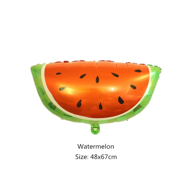 watermelon 2 шт Гавайские Луау вечерние воздушные шары летние фруктовые круглые воздушные шары из фольги ананас Пальма первый день рождения Декор Детская игрушка подарок - Цвет: watermelon