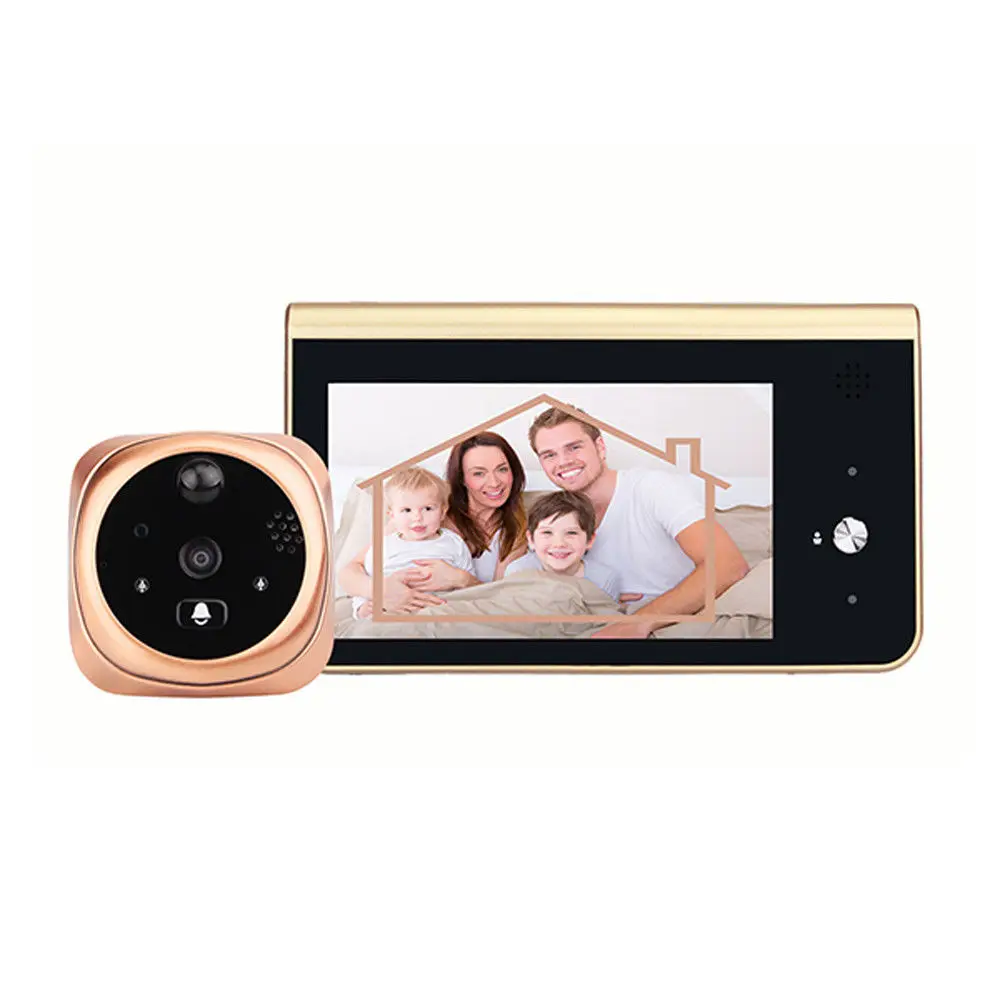 4 3 дюймовый монитор Wifi умный глазок видео дверной звонок HD720P камера ночного