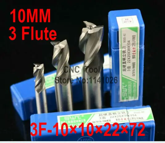 

Free Shipping 5 pcs/set 10MM 3 Flute HSS & Aluminium End Mill Cutter CNC Bit Milling Machinery tools Cutting tools.Lathe Tool