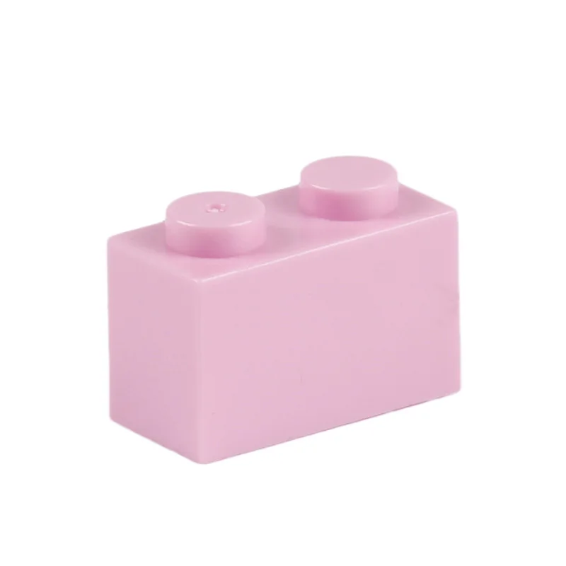 Light pink 200pcs Мпц Творческий кирпича 1x2 300" сделай сам" Азов просветить строительные блоки классические наборы Совместимость Собирает Частицы Игрушки для детей - Цвет: Light pink 200pcs