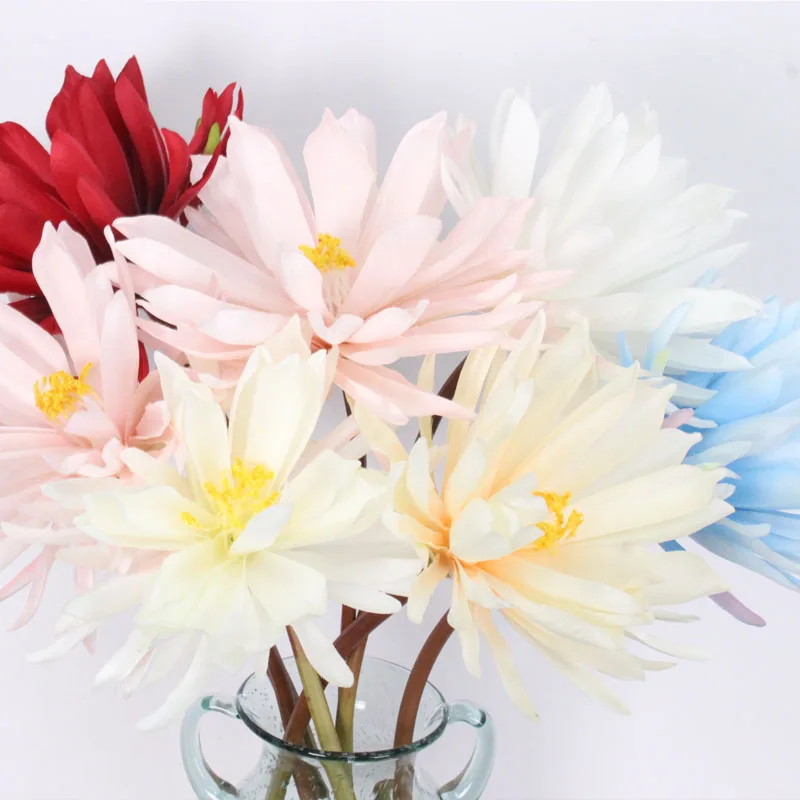 High Quality Epiphyllum DIY Silk Artificial Flower Valentine's Day Romantic Bouquet Wedding Living Room Home Decorative Flowersr | Дом и