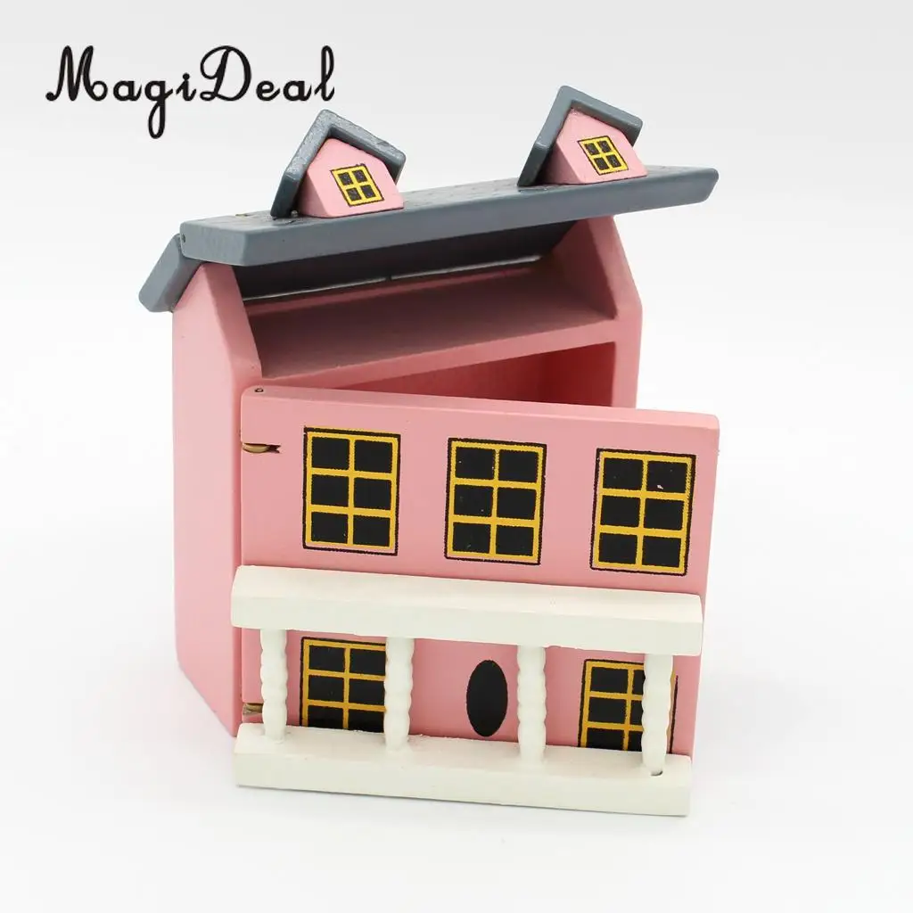 MagiDeal 1/12 масштаб мини кукольный домик миниатюрные Villla деревянный Модель для