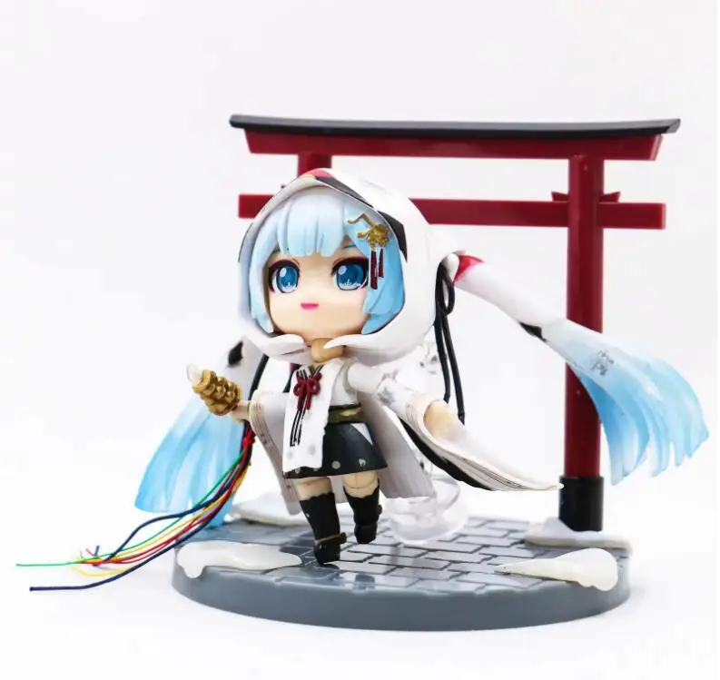 10 см аниме фигурки Хацунэ Мико Снежный журавль nendoroid Хацунэ Мику фигурка Коллекция Модель игрушки для детей подарки на день рождения