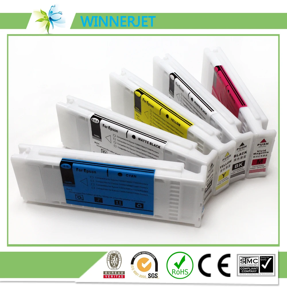 Winnerjet стабильное качество картридж с пигментными чернилами для Epson SC-T3200 T5200 T7200 картриджи для принтеров