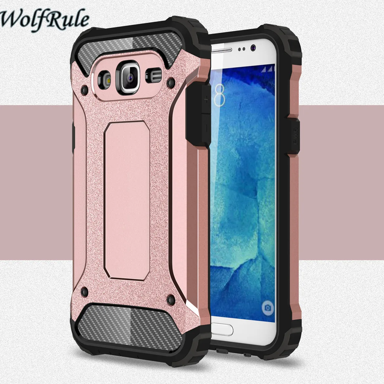 WolfRule For Cover Samsung Galaxy J5 Case TPU PC Armor Shockproof Phone 2015 J500 &lt |
