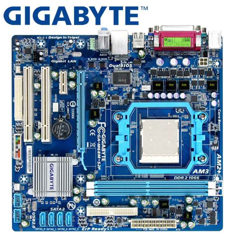 GIGABYTE GA M68M S2P настольная материнская плата 630A Socket AM2/AM2 + AM3 для Phenom II Athlon Sempron 100 DDR2 8G