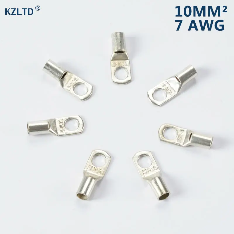 Медный компрессионный соединитель 7 AWG M6 20 шт. луженая медь клеммы SC10-6