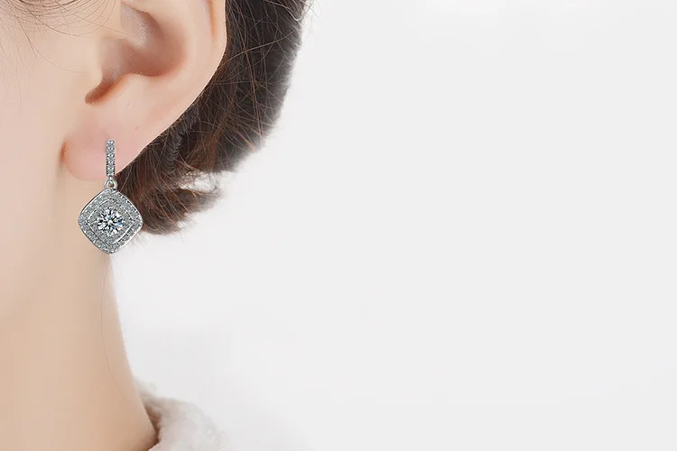 Подлинные настоящие 925 пробы серебряные Винтажные серьги-гвоздики Allure, женские свадебные ювелирные изделия, Femme Brincos
