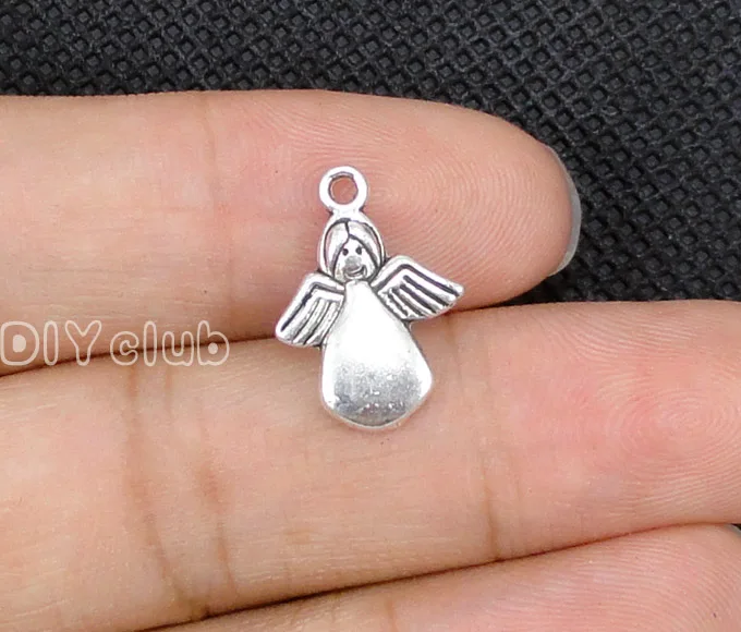40 шт. подвески в виде ангела античное серебро сделано для 17x13 мм|charm antique silver|antique