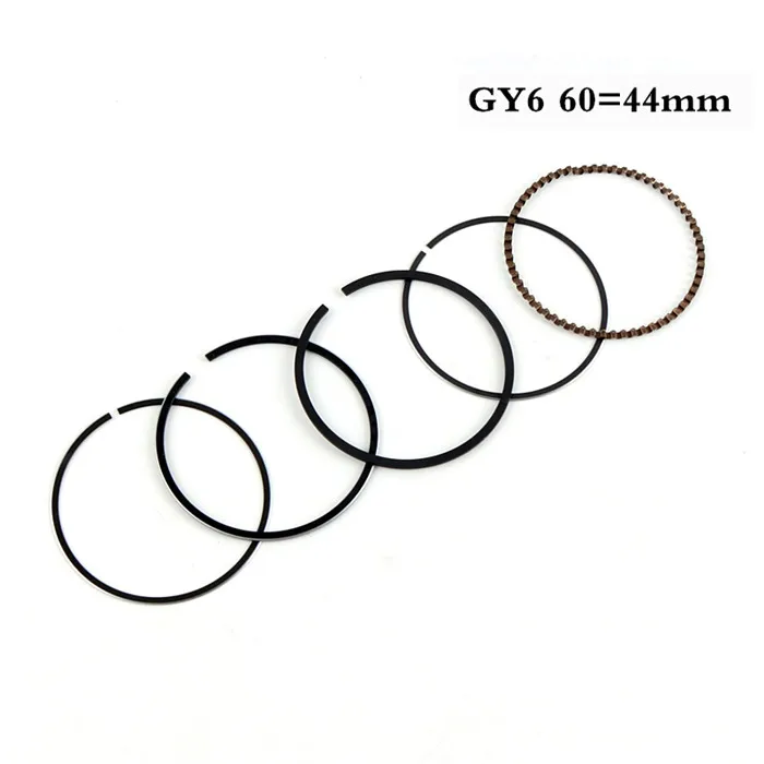 GY6 60 44mm Скутер GY6 50 60 80 100 комплект поршневых колец для 4 stroke 50cc скутера ATV 139QMB 1P39QMB 137qma Q - Цвет: GY6 60 44mm