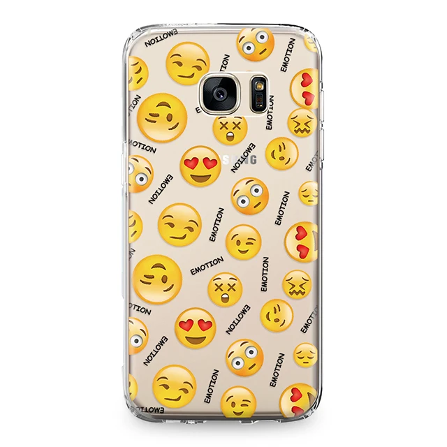 Смешные смайлики эмоции чехол для samsung Galaxy S4 S5 мини S6 S7 край S8 S9 плюс Note 4 5 8 grand Prime