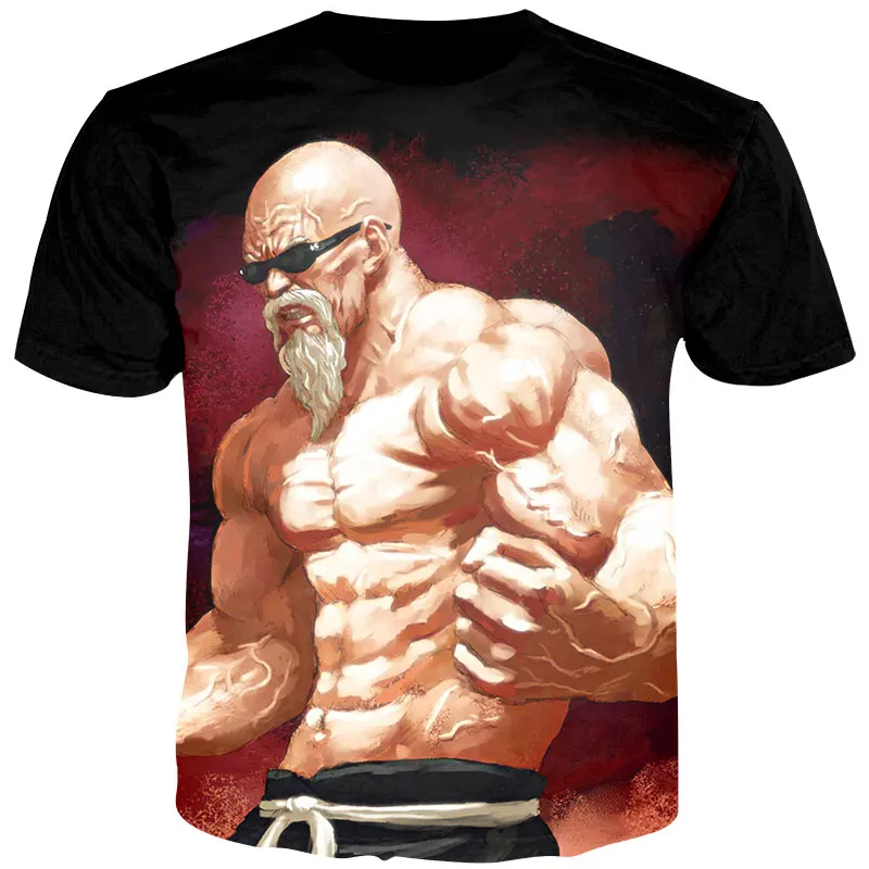 pattern 3 YOUTHUP Летние футболки мужские с принтом аниме Dragon Ball 3D футболка Oogway Tees Master Roshi Мужская футболка уличная одежда размера плюс - Цвет: pattern 3
