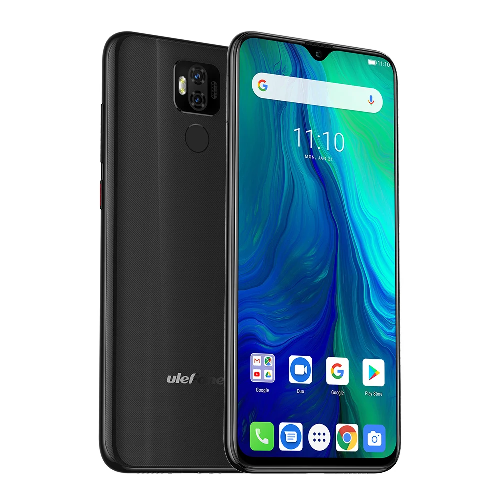 Ulefone Power 6 4GB 64GB Android 9.0 Cell Phone Face ID Fingerprint Unlock 6350mAh Battery 6.3'' Dual 4G NFC OTG Smartphone