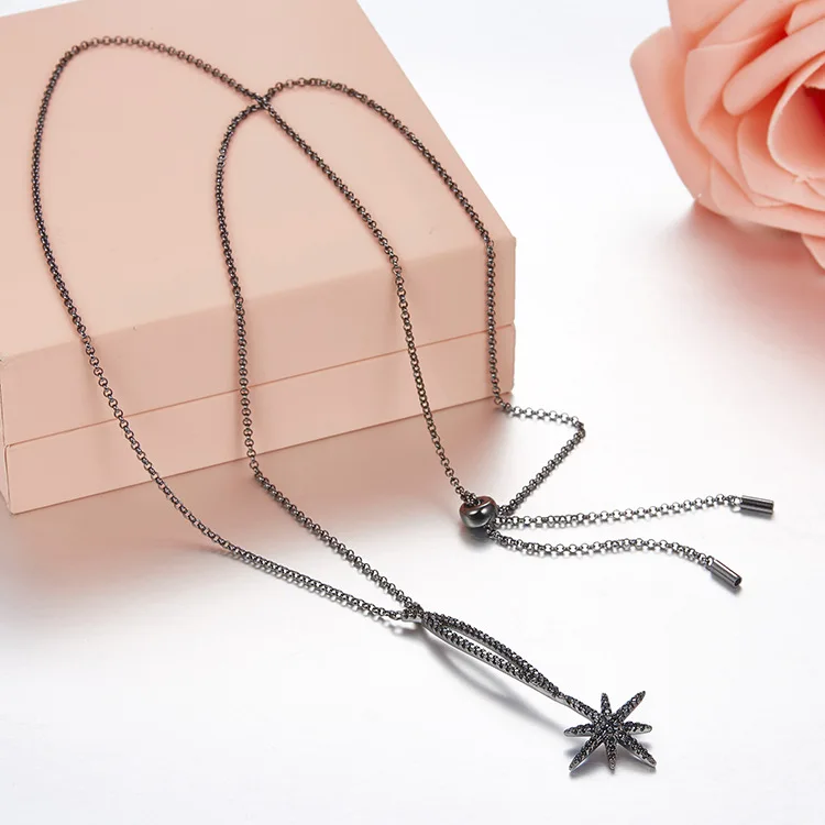 Женское ожерелье из серебра 925 пробы с фианитом | Украшения и аксессуары