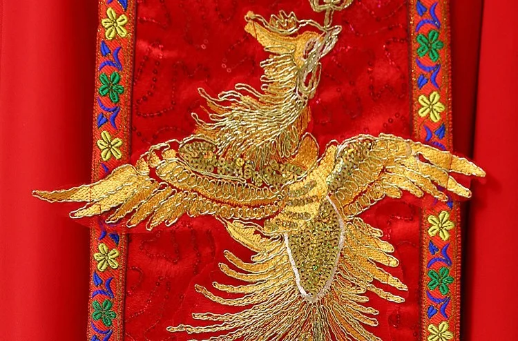 

Shanghai Storymaternity wedding dresses chinese style wedding dress formal dress clothes red vintage long-sleeve tang suit