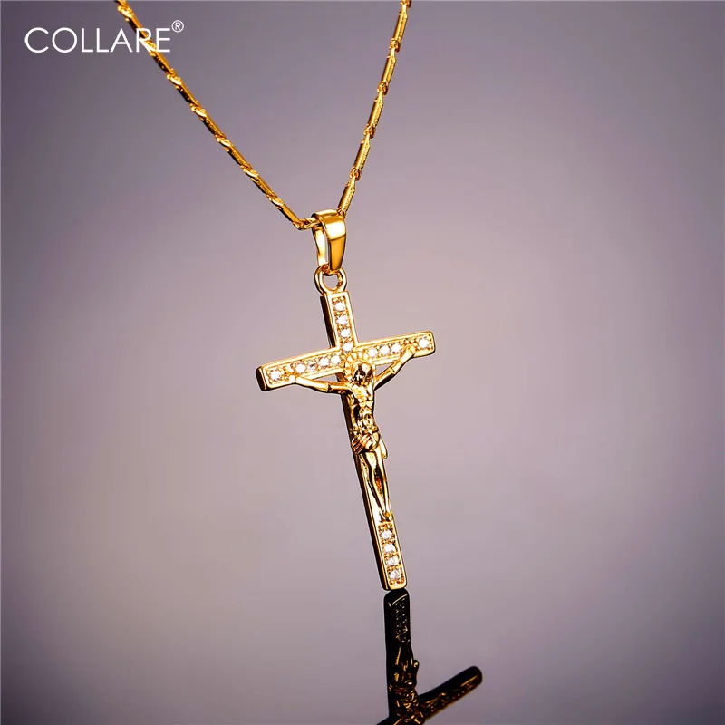Ожерелье женское с хрустальным крестом P912|christian jewelry|cross pendantpendant gold |