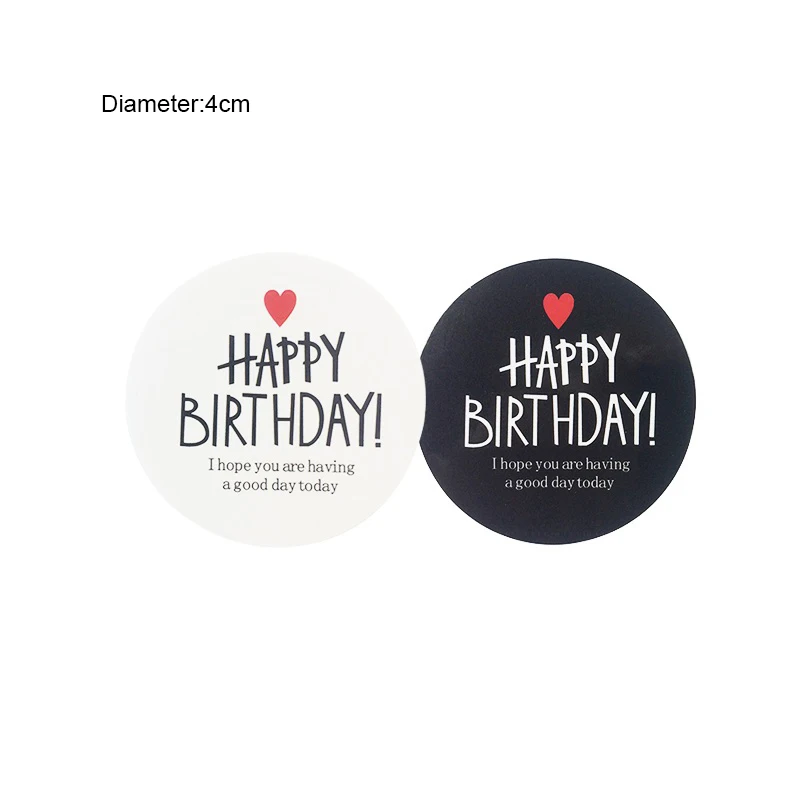 80 шт./лот День рождения Скрапбукинг этикетки из крафт бумаги наклейки на конверты