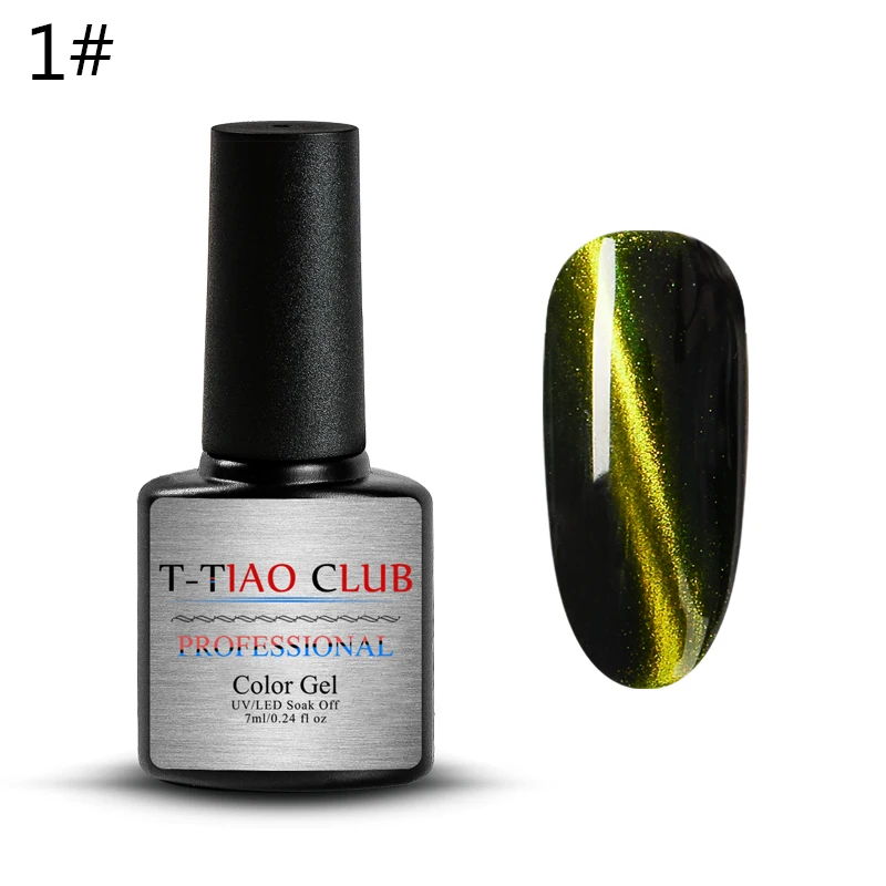 K1004 T-TIAO CLUB glass Гель-лак для ногтей с эффектом «кошачий глаз» лак 10 цветов Магнитный Блестящий Гель-лак для ногтей 7 мл Soak Off Гель-Лаки маникюрный лак - Цвет: K1004