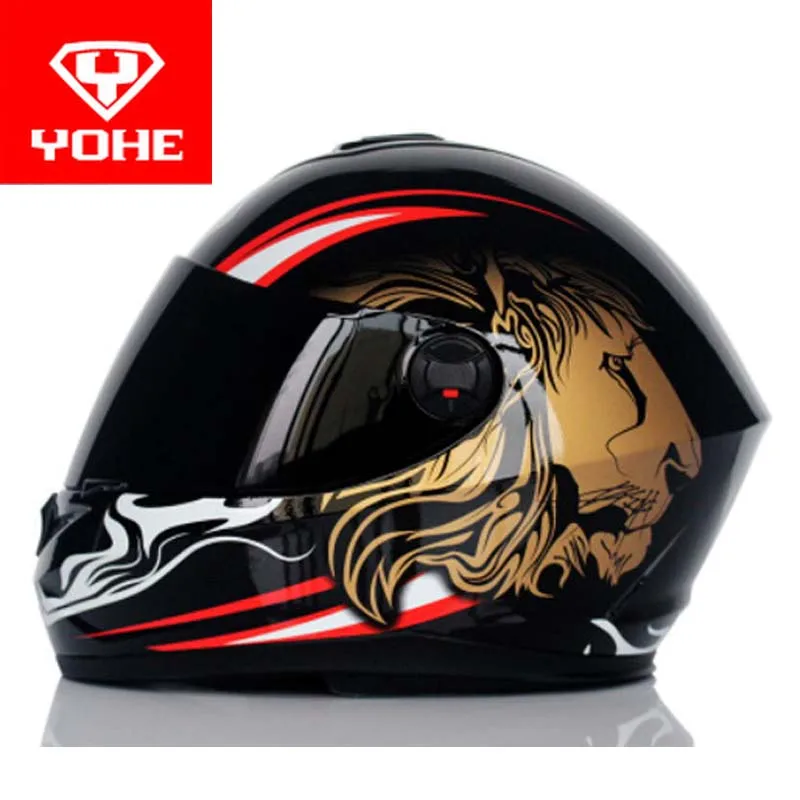 Мотоциклетный шлем YOHE теплый шарф для бега с полным лицом модель YH966 из АБС