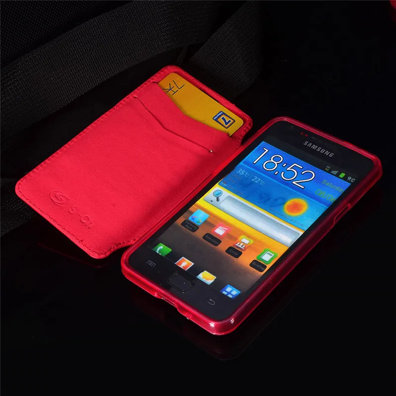Для Samsung Galaxy S2 SII i9100 Роскошный чехол кошелек из искусственной кожи с откидной
