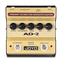 joyo ad 2 acoustic guitar pedal preamp and di box built in dual band eq anti feedback circuit treble boost effects guitar parts