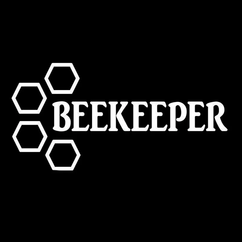 YJZT 16x8 см Виниловая оригинальная наклейка пчелиного вратаря черная/серебряная на